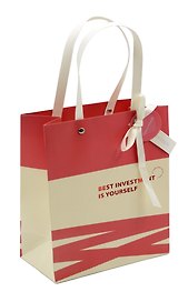 Пакет А6 14.5*11.5*6 "Best investment in yourself" нейтр., бум.мат.ламинат