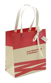 Пакет А6 14.5*11.5*6 "Best investment in yourself" нейтр., бум.мат.ламинат