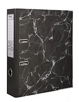 Папка архивная 70мм А4 черн."мрамор", картон, металл.окант.,
