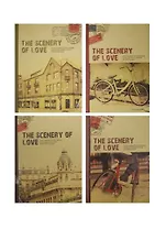 Записная книжка А6 192л лин. "The scenery of love" 7БЦ , ассорти, Haich