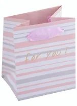 Пакет А6 10*12*8 "For you" жен., бум., тиснение надпись