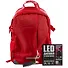 Рюкзак "Sevent красный" 26*36*18см, встроенная светодиод. панель. Powerbank в комплекте. - 1