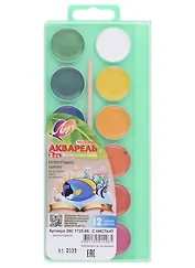 Краски акварельные 12 цветов "Zоо", Луч