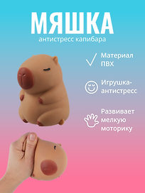 Игрушка-антистресс мяшка «Капибара», Bookvalno