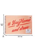 Скетчбук «Stay Home», А5+, 80 листов, 120 г/м2, белый офсет, Paper Art - 2