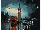 Картина по номерам на подрамнике "Дождливый Лондон" (17х22)