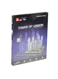 Конструктор 3D Лондонский Тауэр (Tower of London) (124382) (40шт) (18,1х19,3х16,8см) (3D Puzzle Hao Tian)
