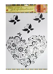 DN-KF-2 Декоративная наклейка для мебели Сердце (33х60см) (упаковка)