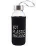 Бутылка в чехле с цветом Not Plastic Fantastic (черная) (300мл) (стекло) (12-07599-268)