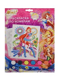 Набор д/творч. MultArt Раскраска по номерам Winx (182417) (краска+кисточка) (3+) (упаковка) (в кор. 3х24шт)