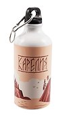 Бутылка с карабином Карелия терракот(металл) (500мл) - 0