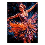 Картина по номерам холст на подрамнике 30*40 см "Балерина"