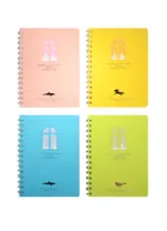 Тетрадь 120л кл. "Winter solstice" глянц.пласт.обл., вырубка, тиснение, спираль, инд.уп., ассорти