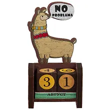 Календарь вечный Лама No problama 7х13х3см (дерево) (ВК2018-006)