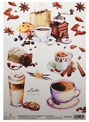 Декупажная карта «Кофе с ванилью и корицей», 21х30 см