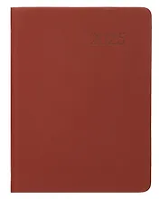 Ежедневник дат. 2025г А6 176л "Paragraph" миндальный, 7Б, тв.переплет, иск.кожа, термотиснение, покрытие Soft Touch, скругл.углы, тонир.блок, ляссе, инд.уп