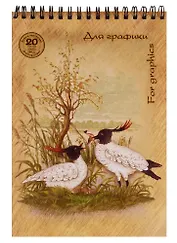 Блокнот для графики А5, 20 листов, на спирали