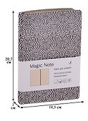 Книга для записей «Magic Note. Серый», А5, 96 листов, линованная, искусcтвенная кожа, с ляссе, Paper Art - 2