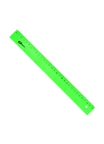 Линейка 30см пластик, флуоресцент., ассорти