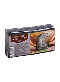 Пластилин скульптурный 500г серый мягкий