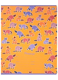 Тетрадь в клетку BG «Енот -pattern» в ассортименте, 18 листов