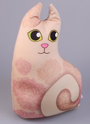 Игрушка-антистрес Киса Цветы светлая (41х26) (ПТ- 4002054126)