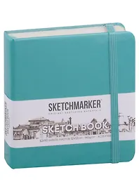 Скетчбук 12*12 80л "Sketchmarker" изумрудный, нелинованн. 140г/м2, слоновая кость, тв.обл.