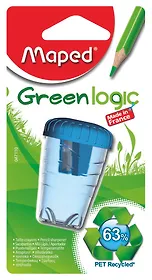 Точилка пластиковая Maped Green Logic с контейнером 047110