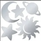 Наклейки, DECORETTO, Наклейки для дома,"Зеркальный стикер "Небесные друзья" BF 8005