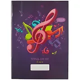Тетрадь для нот Listoff, "Музыкальный взрыв", А4, 24 листа