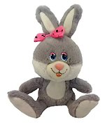 Игрушка мягкая, Maxi Play, Зайка Милашка с розовым бантиком 21см, озвученная MP-HH-R8995E