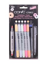 Набор маркеров Copic Ciao пастельные цвета 5цв + мультилинер 0.3мм 