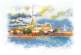 Открытка "Петропавловская крепость"