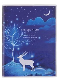 Ежедневник «The elk's night» А6, 96 листов в линейку, в ассортименте