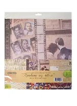 Набор бумаги для скрапбукинга Привет из 60-х (BIU-003) (30,5х30,5см) (3л.)