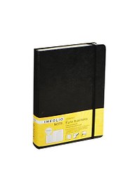 Книга для записей А5 160л "Euro business" тв.переплет, на резинке, черная, IN FOLIO