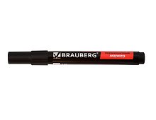 Маркер перманентный чёрный 3 мм, круглый, Brauberg