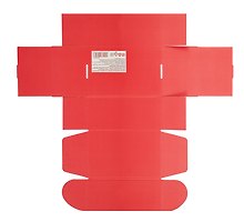 Коробка самосборная 22*18*10см красная, гофрокартон