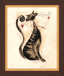 Картина Кошка с сердцами (PC1122) (24х30)