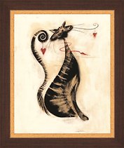 Картина Кошка с сердцами (PC1122) (24х30)