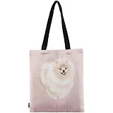 Сумка-шоппер Шпиц 100% fluff цветная, текстиль 40см.*32см.