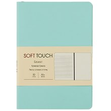 Записная книжка «Soft Touch. Весенний мятный» А6, 80 листов в точку, экокожа, Listoff