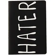 Записная книжка А6 32л кл. "HATER", тонир. внутр. блок, сшивка