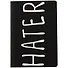 Записная книжка А6 32л кл. "HATER", тонир. внутр. блок, сшивка - 0