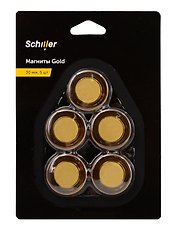 Магниты «Gold», 30 мм, 5 штук, Schiller