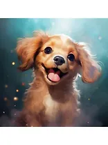 Холст с красками по номерам "Малыши. Друг человека", 30 х 30 см