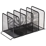 Подставка для сортировки писем и бумаг 5секц. "Germanium", металл, настол, черная