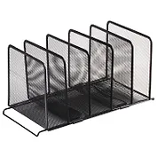 Подставка для сортировки писем и бумаг 5секц. "Germanium", металл, настол, черная