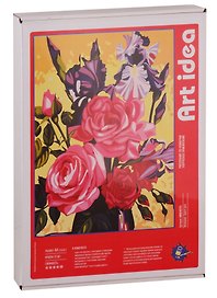 Картина по номерам, Букет роз (холст на картоне, 21х29,7 см.) (коробка) (ФР-00001161)