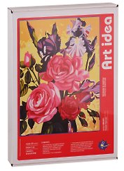Картина по номерам, Букет роз (холст на картоне, 21х29,7 см.) (коробка) (ФР-00001161)